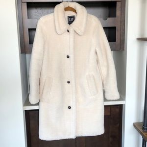 Sherpa Teddy coat by Gap.